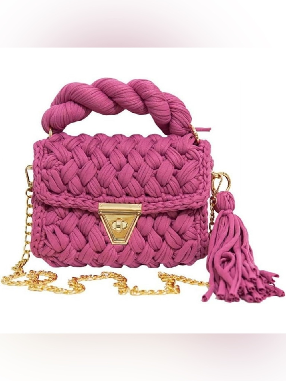Kohl’s Women's Handwoven Tote Bags Chunky Yarn Crochet Crossbody Shoulder Bag